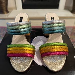 Alice + Olivia Metallic Rainbow Mules